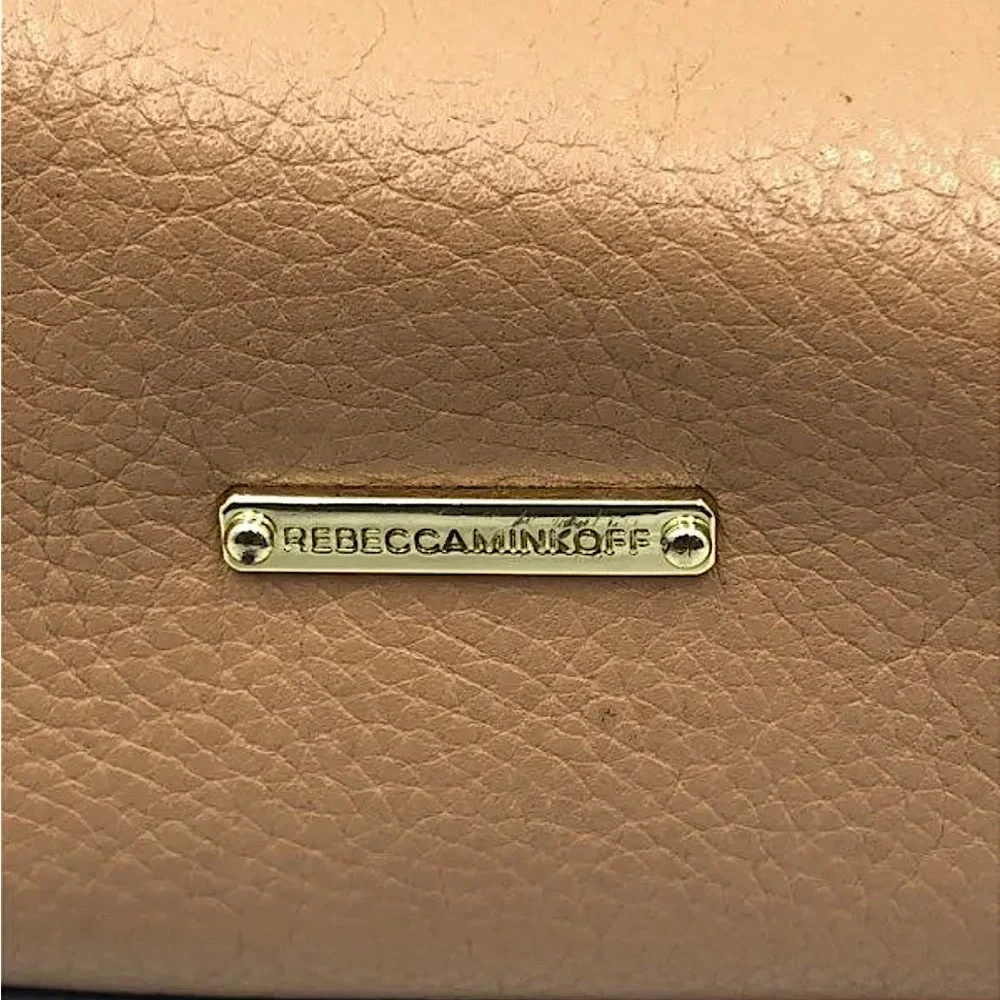 Rebecca Minkoff Peach Tan Pebbled Leather Satchel Bag Purse 🌺🌺 - Picture 6 of 15